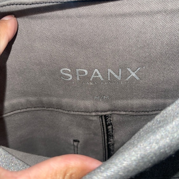 SPANX Solace Mid Rise Denim Wax Pewter Gray pull on jegging jeans size medium - Picture 6 of 7